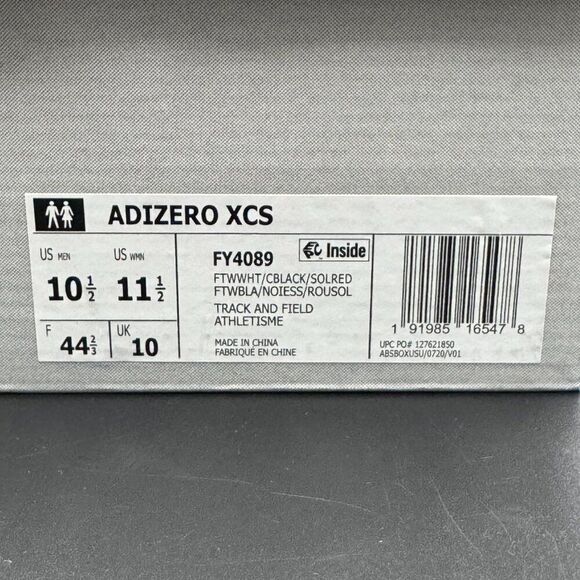 Adidas Adizero XCS 'White Solar Red' Track shoes - Picture 10 of 10